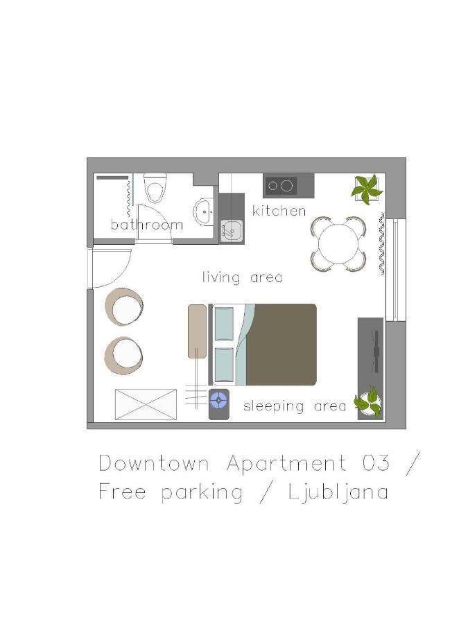 Downtown Apartment / Free Parking Любляна Экстерьер фото